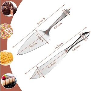 Cake Cutting Set for Wedding, Cake Knife and Server Set Classic Design Christmas